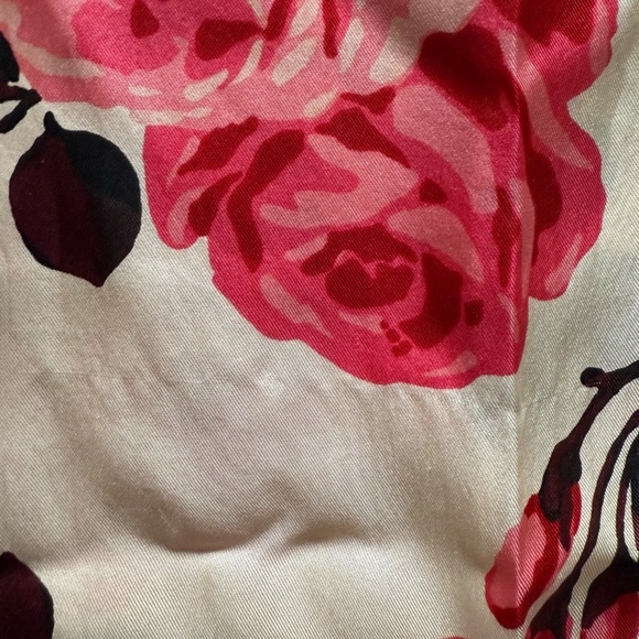 Kate Spade 100% Silk Rose Print Scarf - Picture 5 of 5